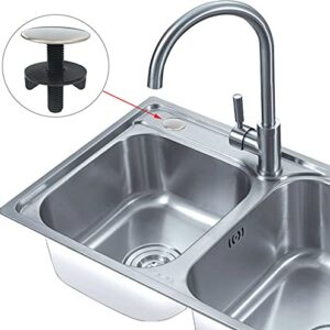 3 Pieces Kitchen Sink Hole Cover Faucet Hole Cover Kitchen Sink Tap Hole Plate Stopper Cover Blanking Metal Plug