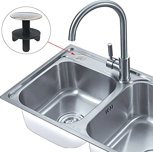 3 Pieces Kitchen Sink Hole Cover Faucet Hole Cover Kitchen Sink Tap Hole Plate Stopper Cover Blanking Metal Plug