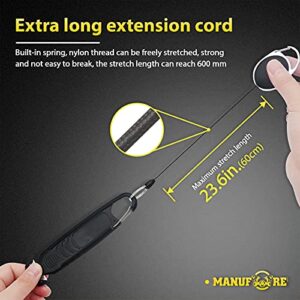 MANUFORE 5 Pack Safety Knife Package Box Opener Film Cutter with 2 Retractable Key Chain for Shrink Wrap, Stretch Wrap, Tape, and Plastic Straps