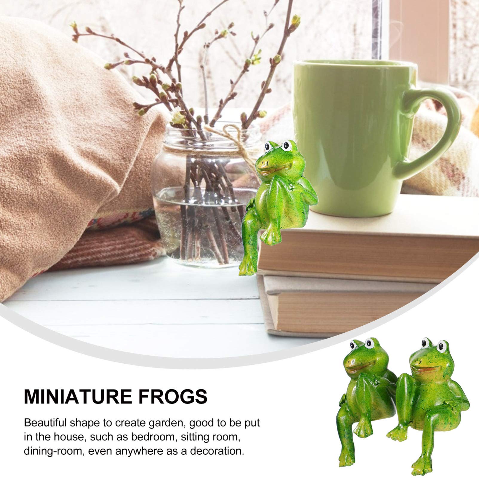 Hemoton 1 Pair Frog Ornaments Frog Sculpture Frog Garden Statute Frog Figurine Statue Model Couple Frog Figurine Outdoor Playset Decoraciones para Salas De Casa Household Resin Lawn Lovers