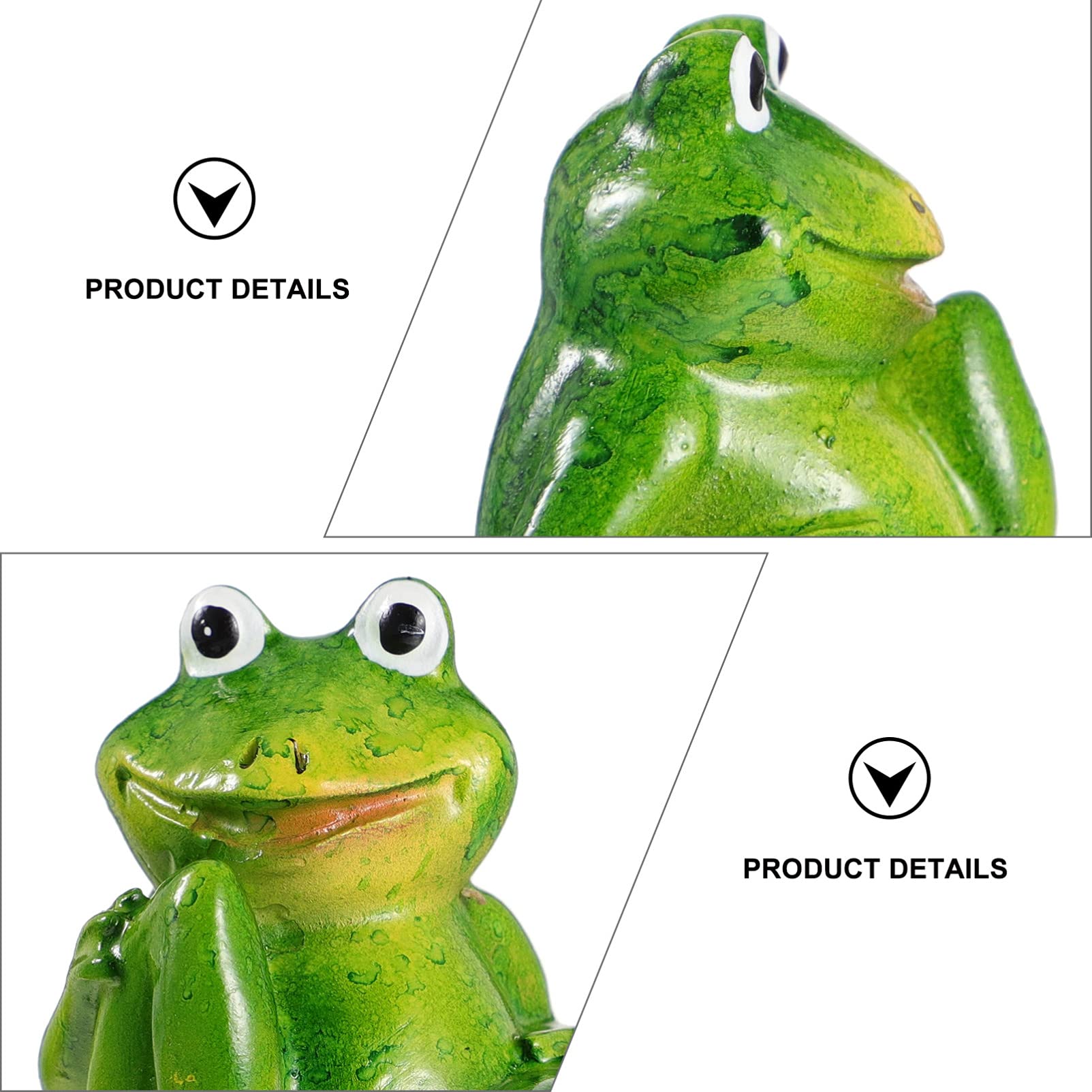 Hemoton 1 Pair Frog Ornaments Frog Sculpture Frog Garden Statute Frog Figurine Statue Model Couple Frog Figurine Outdoor Playset Decoraciones para Salas De Casa Household Resin Lawn Lovers