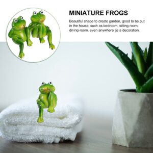 Hemoton 1 Pair Frog Ornaments Frog Sculpture Frog Garden Statute Frog Figurine Statue Model Couple Frog Figurine Outdoor Playset Decoraciones para Salas De Casa Household Resin Lawn Lovers