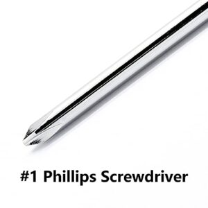 Kyuionty Phillips Screwdriver 10 Inch, Long Screwdriver #1 Magnetic Tip Screwdrivers Extra Long Shaft Cross Head Screwdriver