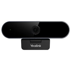 yealink uvc20 webcam 1080p full hd camera with microphone conference room camera system with teams zoom and skype for business certified ultra hd audio and video with smart light lens cap for meeting