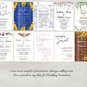 Personalized Wedding Invitation with Envelopes - Rose Arch