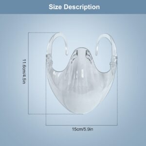 2PCS Transparent Face Shield, Lightweight Anti-Fog Clear Face Mask, Durable Breathable Clear Face Shield, Plastic Reusable Protective Face Mask for Men and Women