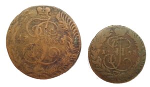 ru 1768 coins of russian empire (ekaterina ii period) 1762-1796 copper ag-03