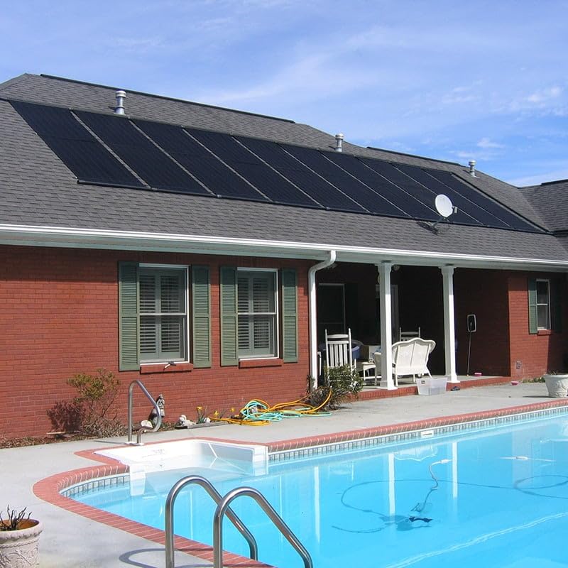 XtremepowerUS 90100-V 28" X 20' ft Inground/Above Ground Solar Panel System Heating Swimming Pool, Black