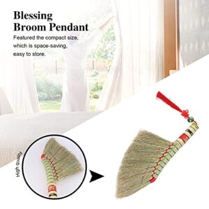 DOITOOL Dust Brush Small Broom Natural Home Cleaning Broom Home Cleaning Tool Wood Handle Retro Nature No Static Electricity Sweeping Broom Sofa Car Corner and More
