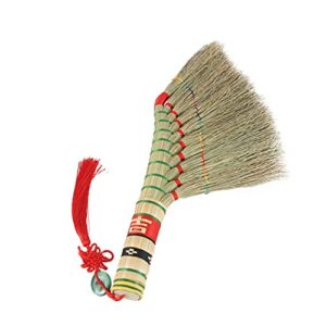 DOITOOL Dust Brush Small Broom Natural Home Cleaning Broom Home Cleaning Tool Wood Handle Retro Nature No Static Electricity Sweeping Broom Sofa Car Corner and More