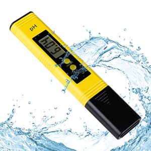 digital ph meter, ±0.01 high accuracy water quality tester pen with 0-14 ph measurement range,for household drinking water, swimming pool,aquarium and fishpond water,ph tester design with atc