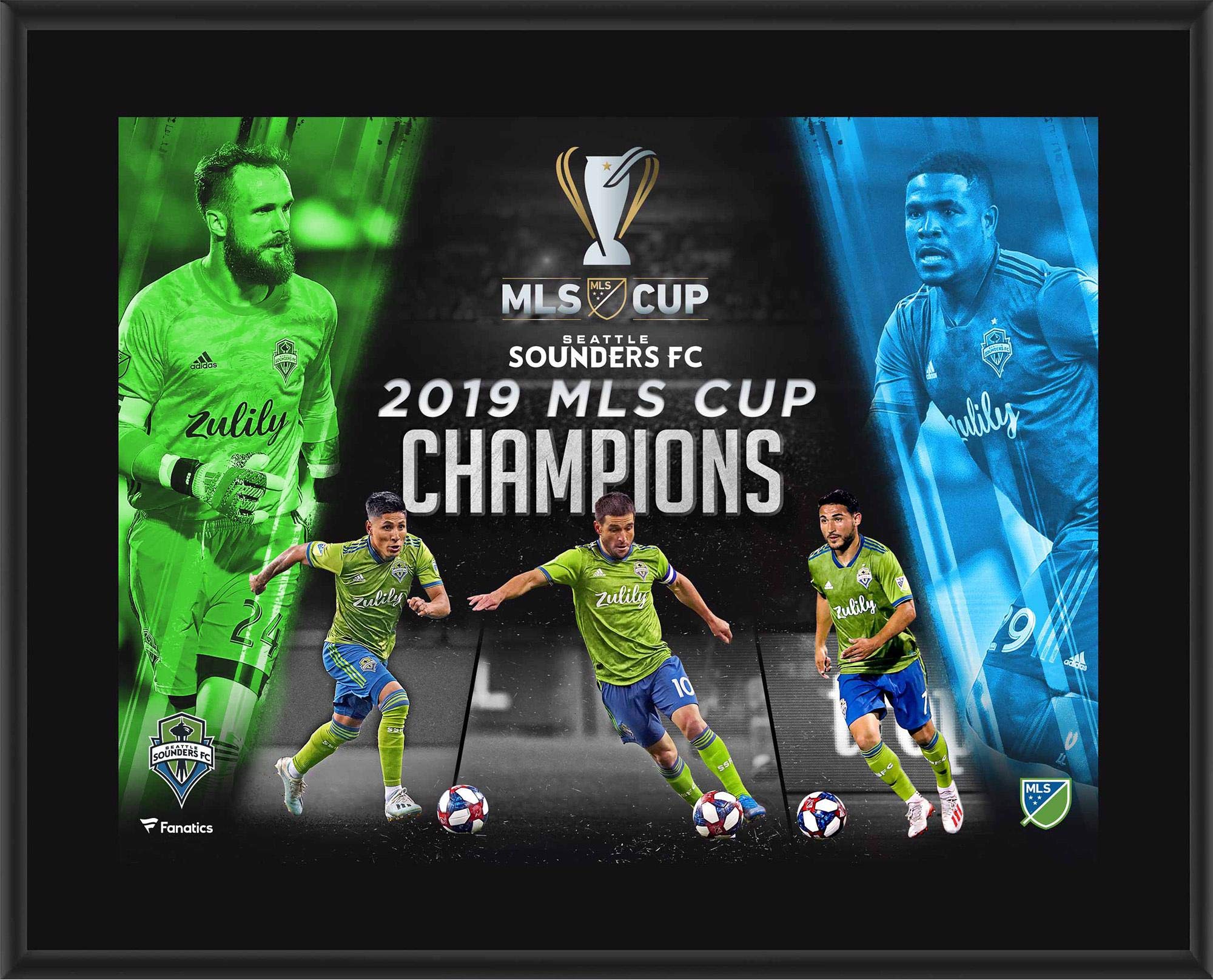 Seattle Sounders FC 2019 MLS Cup Champions 10.5" x 13" Sublimated Plaque - Soccer Plaques and Collages