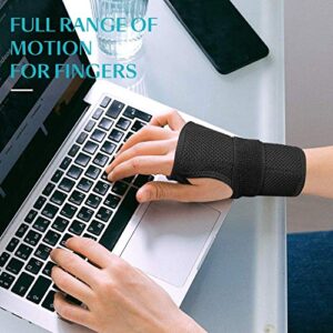 BraceFun Wrist Brace for Carpal Tunnel - Adjustable Wrist Support Brace with Splints Right Hand - Hand Support Removable Metal Splint and to Help Night Sleep Relieve and Treat Wrist Pain, Sports