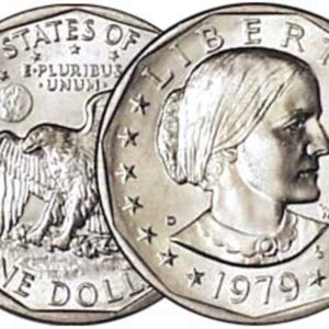 1979 P, D Susan B. Anthony Dollar 2 Coin Set Dollar Uncirculated US Mint