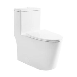 swiss madison well made forever sm-1t180, dreux high efficiency one piece elongated toilet with 0.8 gpf water saving patented technology