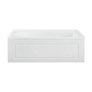 swiss madison well made forever sm-ab560, concorde 60 in. x 32 in. acrylic glossy white, alcove, integral, right-hand drain, apron bathtub