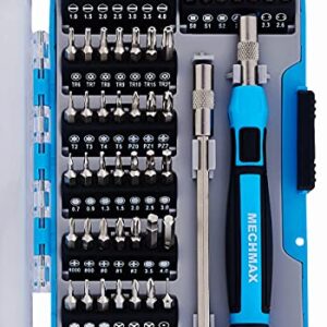 MECHMAX Magnetic Precision Screwdriver Bits Set 51 Piece, Pentalobe Screwdriver Bits for Apple iPhone, Macbook, Y Type for Game Console, Smart Phone, Laptop, Tablet, PC & Electronics Equipment