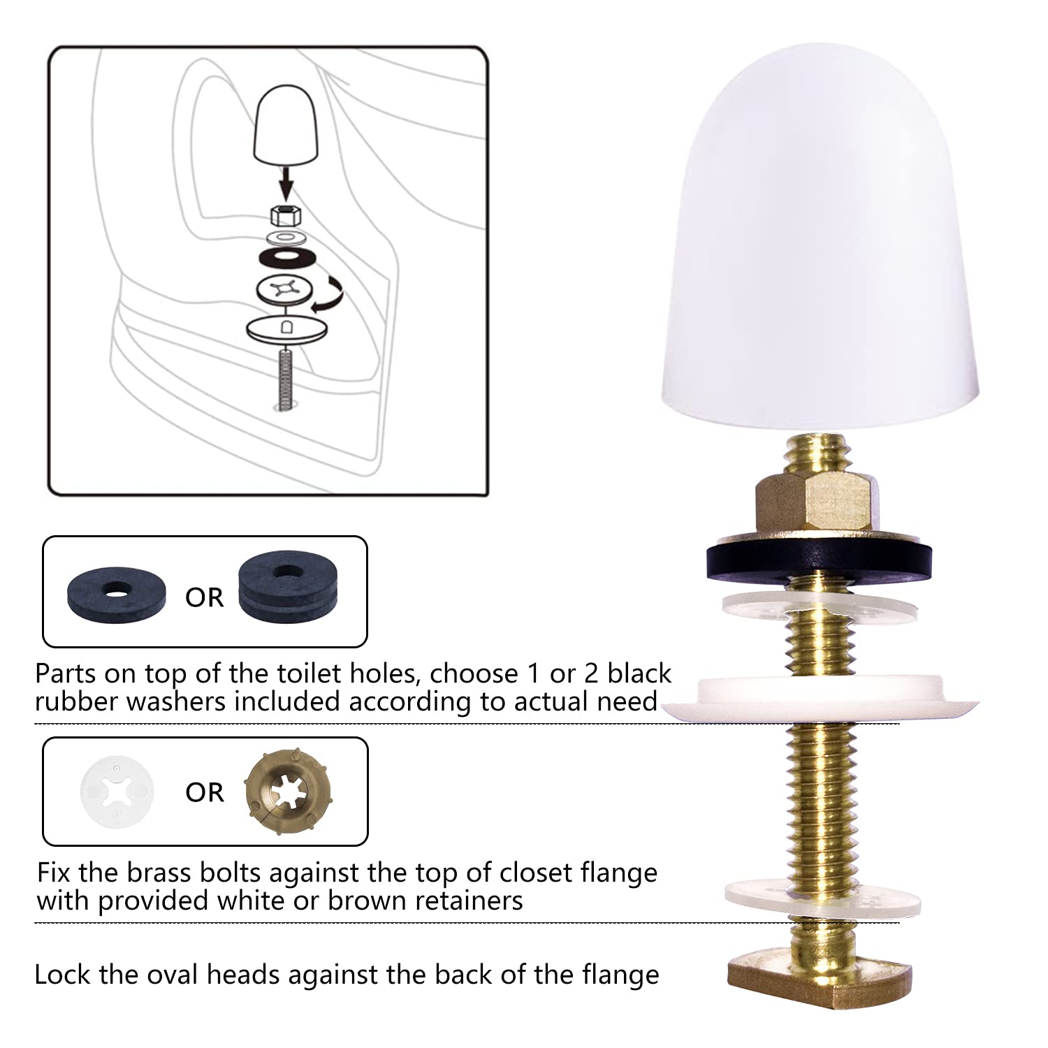 boeemi Extra Thick Wax Ring Toilet,with Flange and Bolts for Reinstallation of the Toilet, Fits 3-inch or 4-inch Waste Lines(2 PCS)