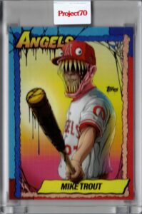 2021 topps project 70 baseball card #79 1990 mike trout by alex pardee