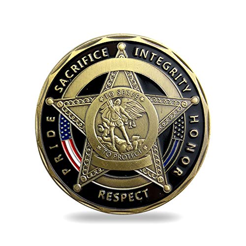 BHealthLife US Police Department Challenge Coin Saint Michael Protect Law Enforcement Policeman's Prayer