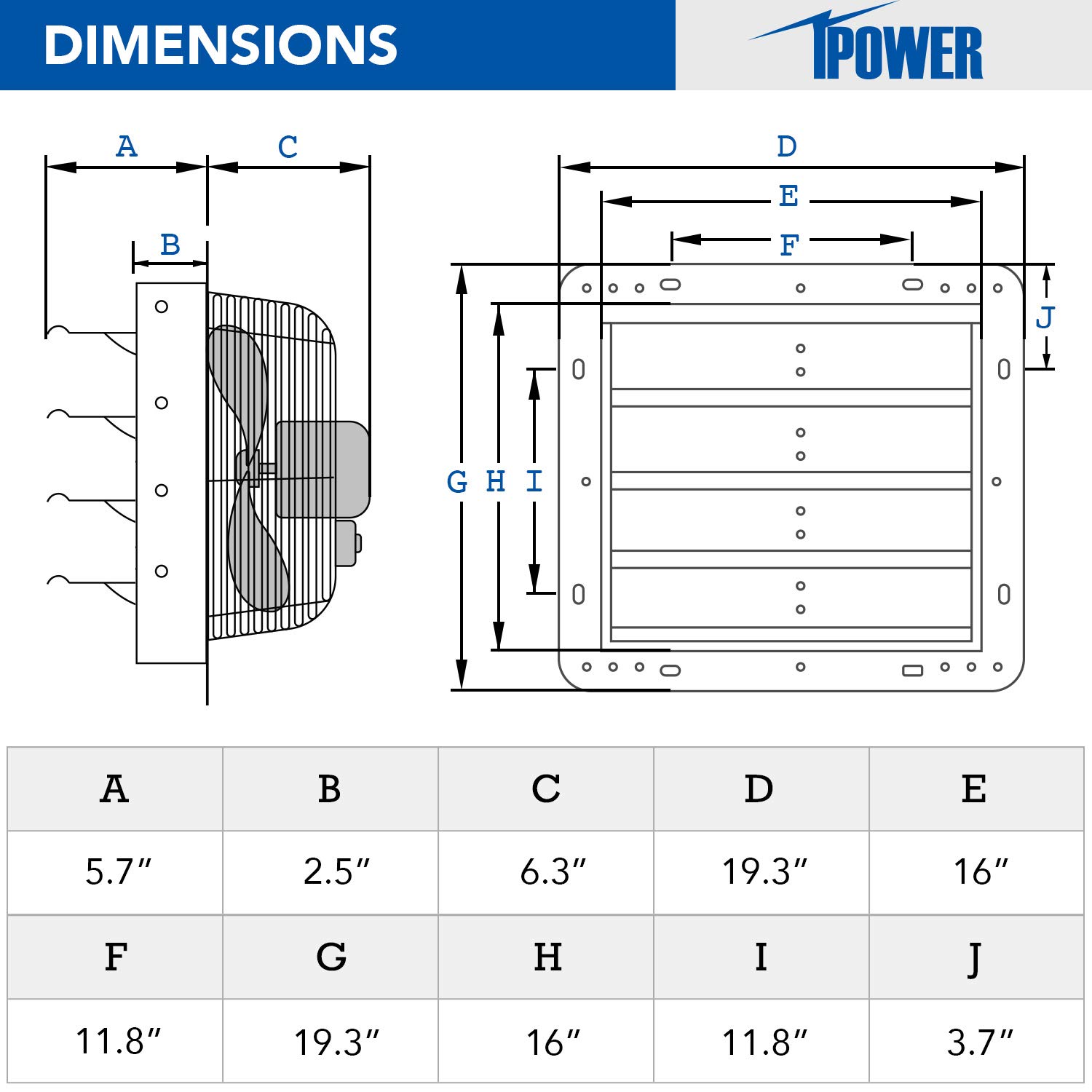 iPower 16 Inch Shutter Exhaust Fan Aluminum High Speed 1450RPM, 2300CFM, Silver, with Adjustable Programmable Thermostat