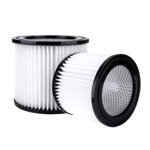 2 pack replacement for shop-vac 90398, 903-98, 9039800, 903-98-00, wet/dry vacuum cartridge filter