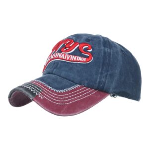 women and men breathable beach adjustable baseball cap hip hop hat sun hat(blue, free)