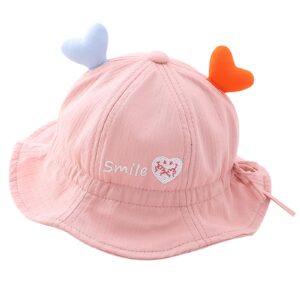 sdeycui cute style bucket hat for toddler baby kids boys girls pattern bucket hats sunhat(hot pink, free)