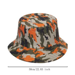 Men & Women Bucket Sun Hat Outdoor Cap Packable Summer Fisherman Cap for Fishing, Safari, Beach & Boating(Orange, Free)