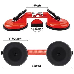 EZARC Floor Gap Fixer Tool, Laminate Flooring Gap Repair Kit Include Heavy Duty Double Aluminum Suction Cup, Rubber Mallet and Foam (Can't use on Scraped Surface Floor)