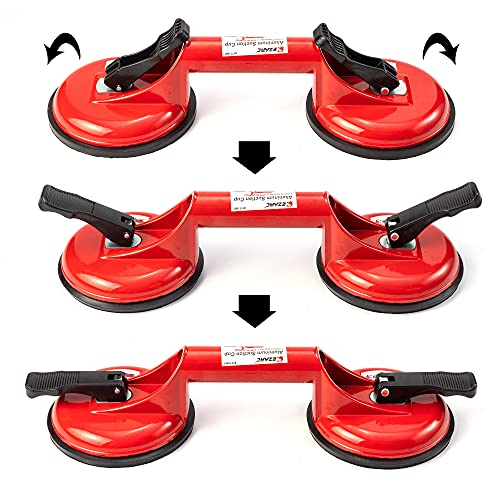 EZARC Floor Gap Fixer Tool, Laminate Flooring Gap Repair Kit Include Heavy Duty Double Aluminum Suction Cup, Rubber Mallet and Foam (Can't use on Scraped Surface Floor)