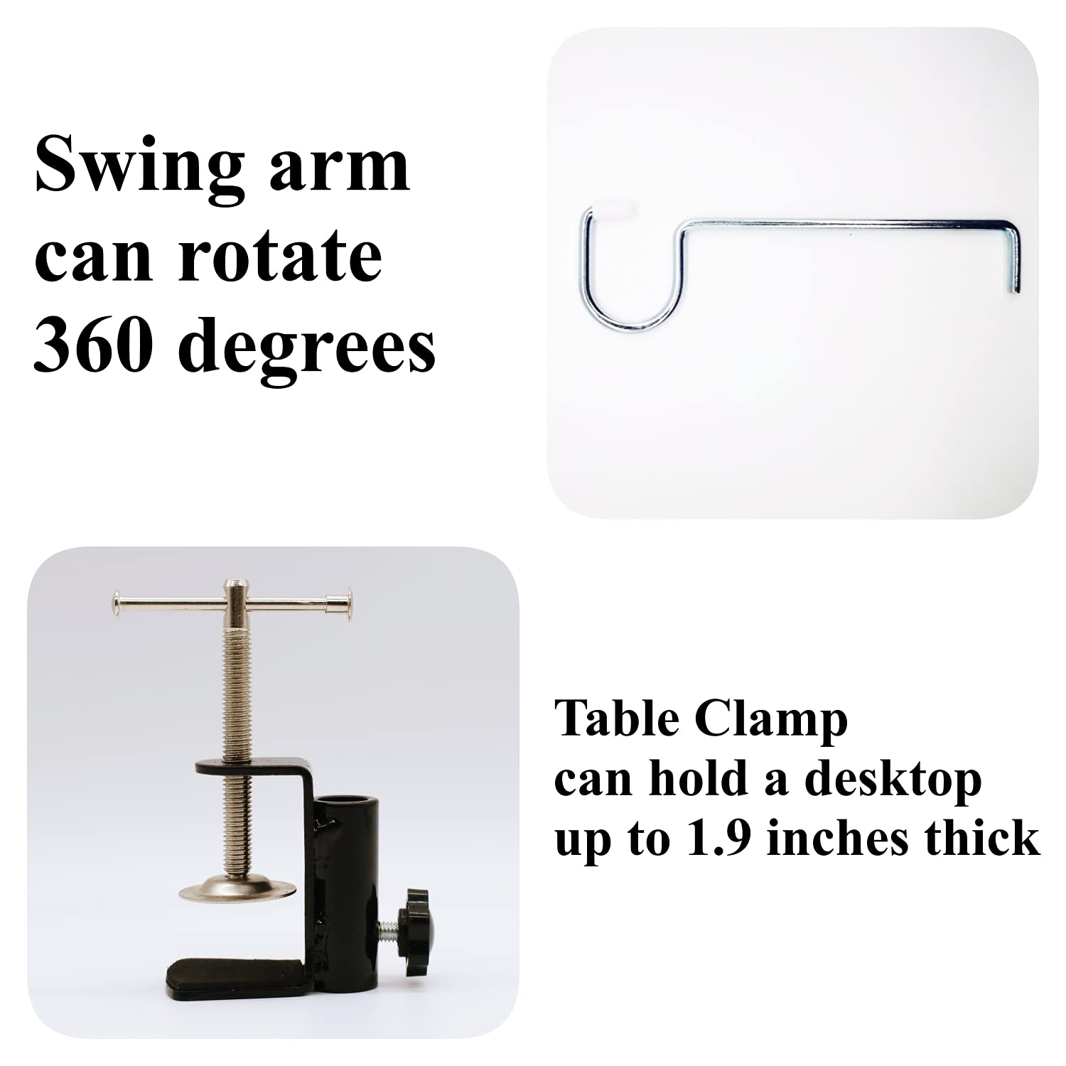 BATDIYOW Rotary Motor Stand Tool Flex Shaft Holder Motor Hanger with Table Clamp