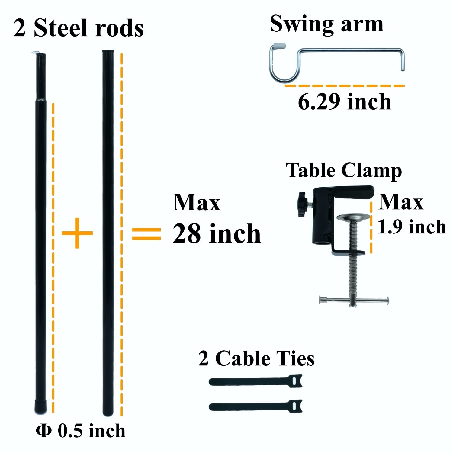 BATDIYOW Rotary Motor Stand Tool Flex Shaft Holder Motor Hanger with Table Clamp