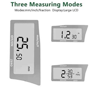 Digital Caliper,0-6'',Dekiraych Metric,Inch,Fraction Caliper Measuring Tool, Stainless Steel Electronic 6 inch Caliper Measurement Tool, IP54 Waterproof Vernier Caliper, Large LCD Display (150mm)