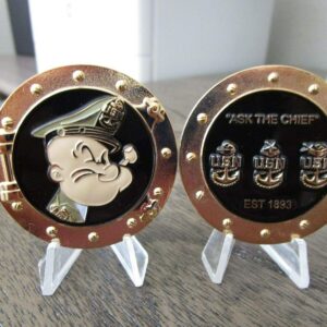 United States Navy USN Popeye Ask The Chief Challenge Coin