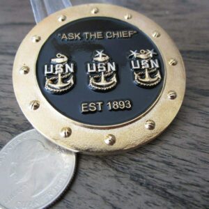 United States Navy USN Popeye Ask The Chief Challenge Coin