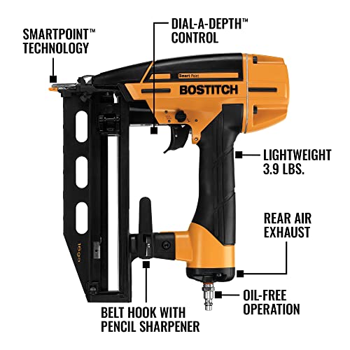 BOSTITCH Compressor and Nailer Combo Kit, 6 Gallon (BTFP1KIT16SP)