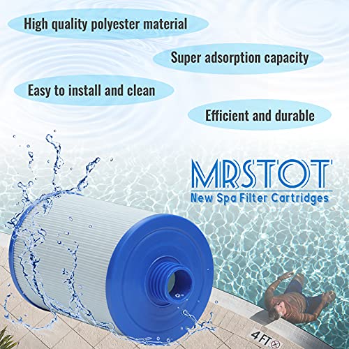 MRSTOT Spa Filter for UNICEL 6CH-940, for PWW50P3(1 1/2" Coarse Thread) Hot Tub Replacement Filter, for Filbur FC-0359, 25252, 03FIL1400, Screw in SAE Thread Filter 2 Pack