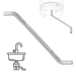 garbage disposal wrench, garbage disposal allen wrench tool compatible with insinkerator garbage disposal used to un-jam/food garbage disposal, garbage disposal repair, silver