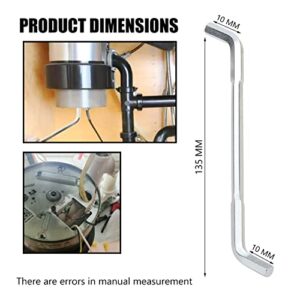 Garbage Disposal Wrench, Garbage Disposal Allen Wrench Tool Compatible with InSinkErator Garbage Disposal Used To Un-Jam/Food Garbage Disposal, Garbage Disposal Repair, Silver