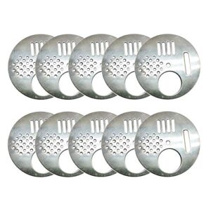 aplayfulbee 10pcs bee hive nuc box entrance gates, round rotatable bee entrance doors with galvanized steel beekeeping tool