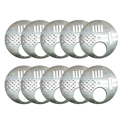 APlayfulBee 10PCS Bee Hive Nuc Box Entrance Gates, Round Rotatable Bee Entrance Doors with Galvanized Steel Beekeeping Tool