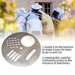 APlayfulBee 10PCS Bee Hive Nuc Box Entrance Gates, Round Rotatable Bee Entrance Doors with Galvanized Steel Beekeeping Tool