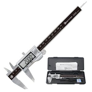 KETOTEK Digital Caliper 6 Inch Measuring Tool, Stainless Steel Electronic Vernier Calipers, Digital Micrometer with Large LCD Screen, inch/Metric Conversion