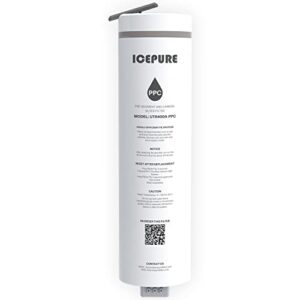 icepure utr400-ppc filter, 1 year lifetime, replacement for utr400 reverse osmosis system, reduces large particles of impurities, chlorine, colors and odors, 1pack