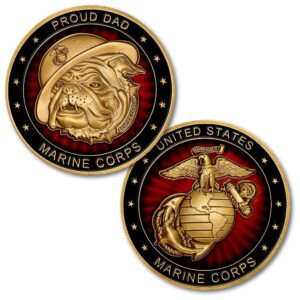 u.s. marine corps proud dad challenge coin