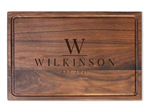 refine kitchenware personalized cutting board, usa made custom monogrammed cutting board, custom christmas gift, personalized charcuterie board