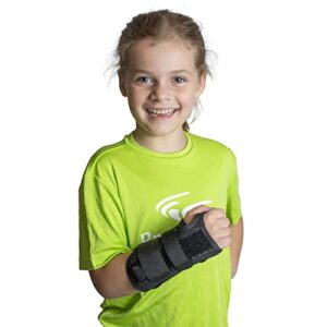 brace direct kid’s lace-up wrist brace for wrist immobilization, sprains & strains, carpal tunnel syndrome, & de quervain’s syndrome - pediatric sizes offered in left or right wrist