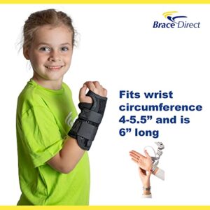 Brace Direct Kid’s Lace-Up Wrist Brace for Wrist Immobilization, Sprains & Strains, Carpal Tunnel Syndrome, & De Quervain’s Syndrome - Pediatric Sizes Offered in Left or Right Wrist