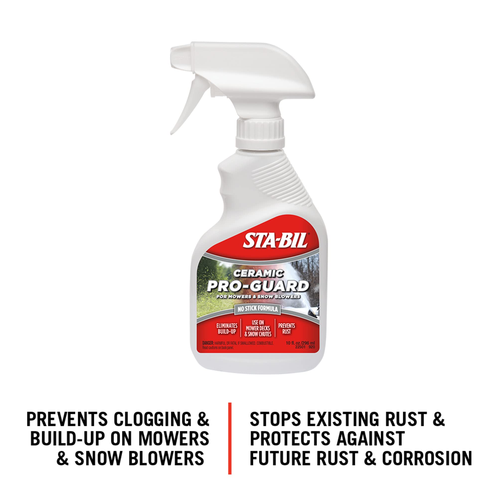 STA-BIL Ceramic Pro Guard – Ceramic Protection for Lawn Mowers and Snowblowers – Non-Stick Formula – 10oz Packaging May Vary